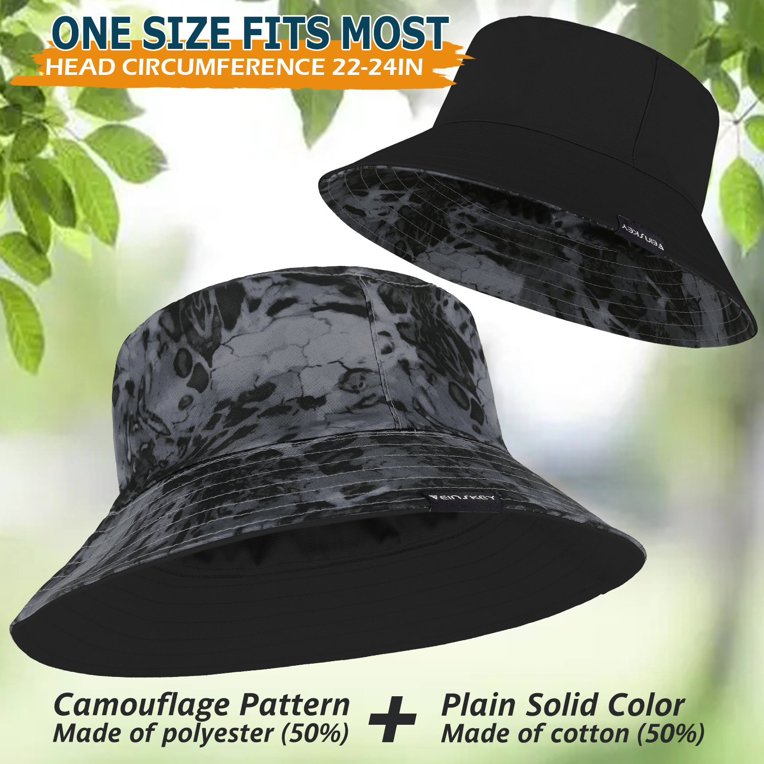 Reversible Bucket Hat for Men/Women