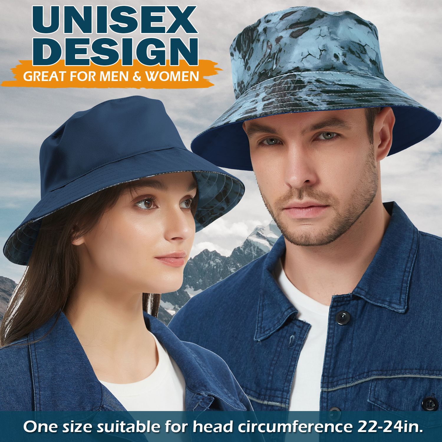 Reversible Bucket Hat for Men/Women