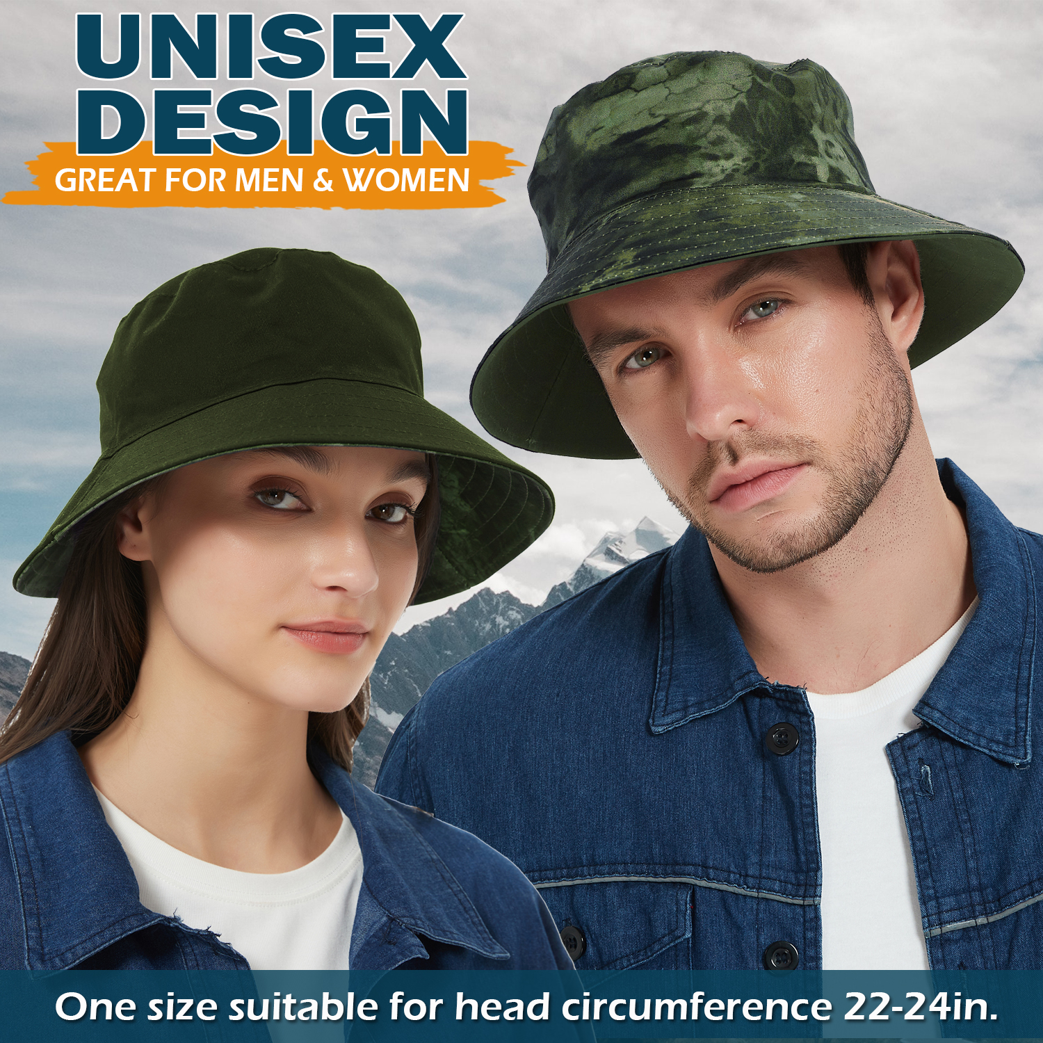 Reversible Bucket Hat for Men/Women