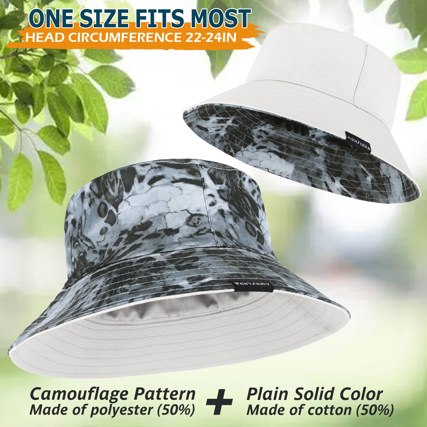 Reversible Bucket Hat for Men/Women