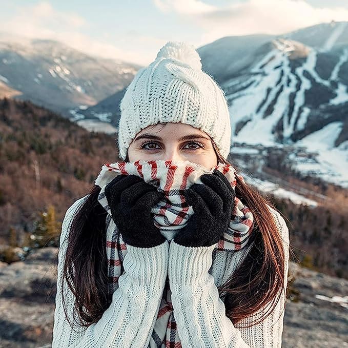 3-Pack Magic Gloves - Stretchy Winter Gloves for Men & Women, One Size Fits Most (Black)