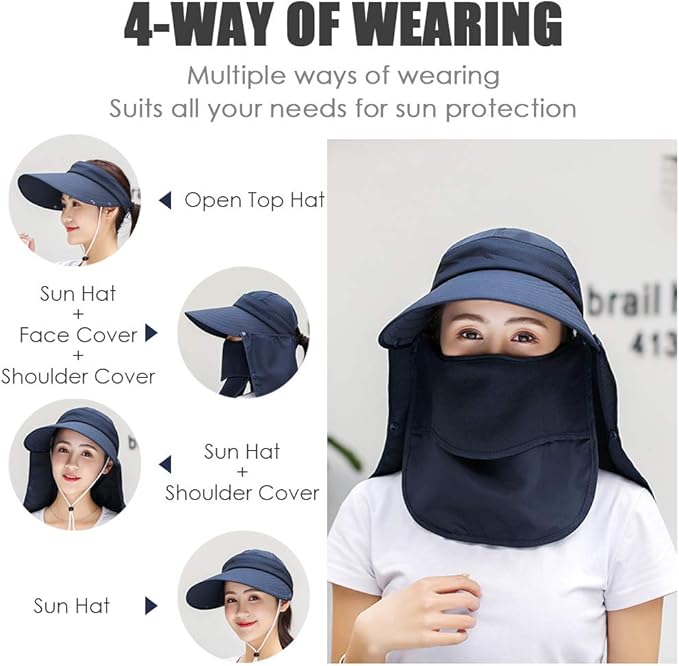 Wide Brim Sun Hat – Multifunctional UPF 50 Protection Bucket Fishing Hat Cap