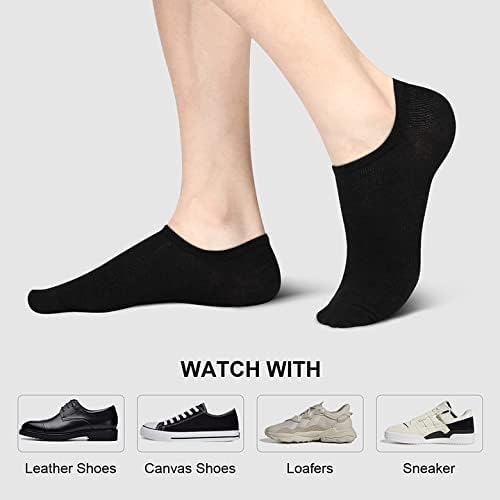 Men's No-Show Socks 6-Pack - Low Cut Ankle Socks with Non-Slip Grips, Breathable Cotton Casual Socks for Size 6-13