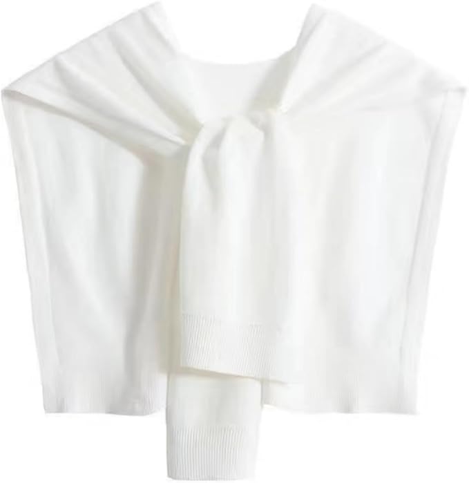 Women's Knitted Sweater Wrap - Versatile Knotted Shawl & Fashionable Cape Scarf for Travel, Casual & Office Wear