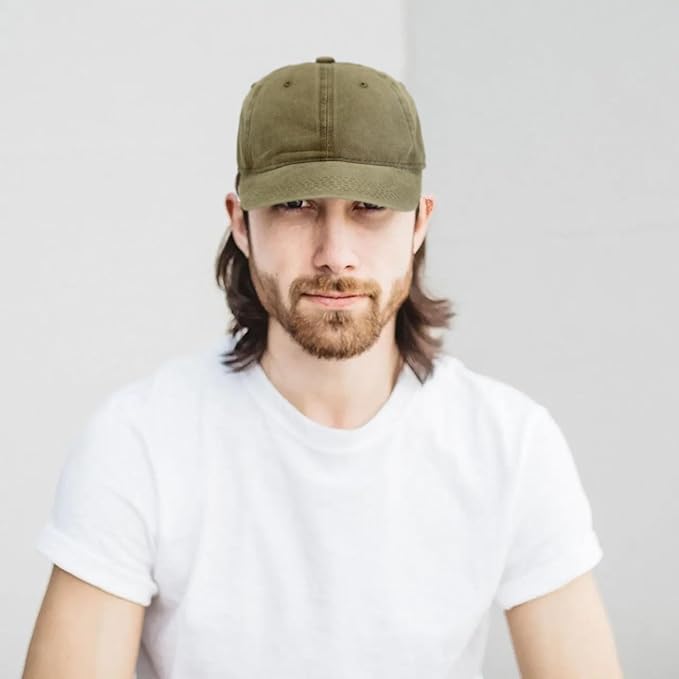Men Women Baseball Cap-Low Profile Adjustable Washed Cotton Golf Dad Hat