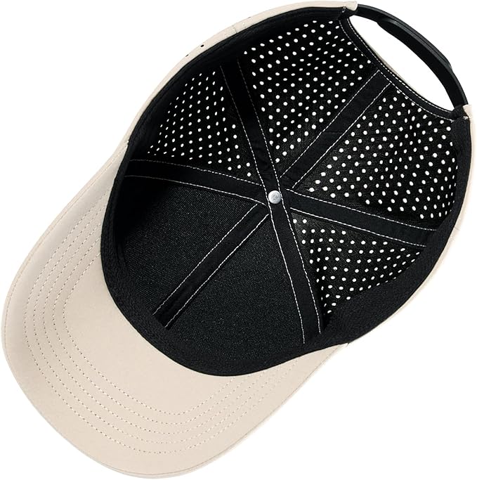 Men Quick Dry Baseball Cap Laser Cut Mesh Ball Curved Brim Snapback Hat