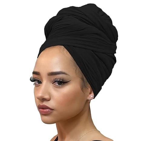 Stretchy Jersey Head Wraps - Breathable Turban Scarves & Headbands for Women