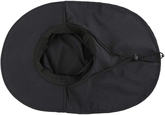 Outdoor UPF50+ Sun Hat Wide Brim Mesh Fishing Hat with Neck Flap