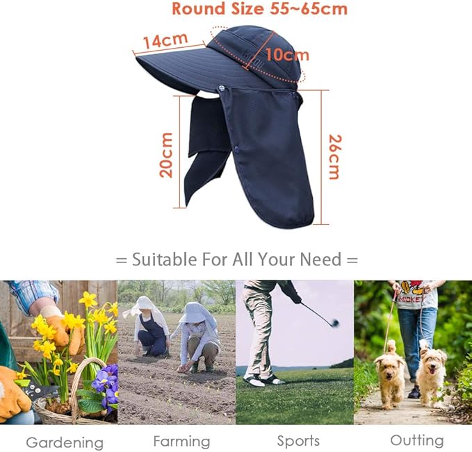 Wide Brim Sun Hat – Multifunctional UPF 50 Protection Bucket Fishing Hat Cap