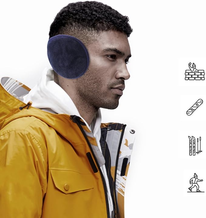 Unisex Fleece Ear Warmers - Winter Earmuffs for Men & Women