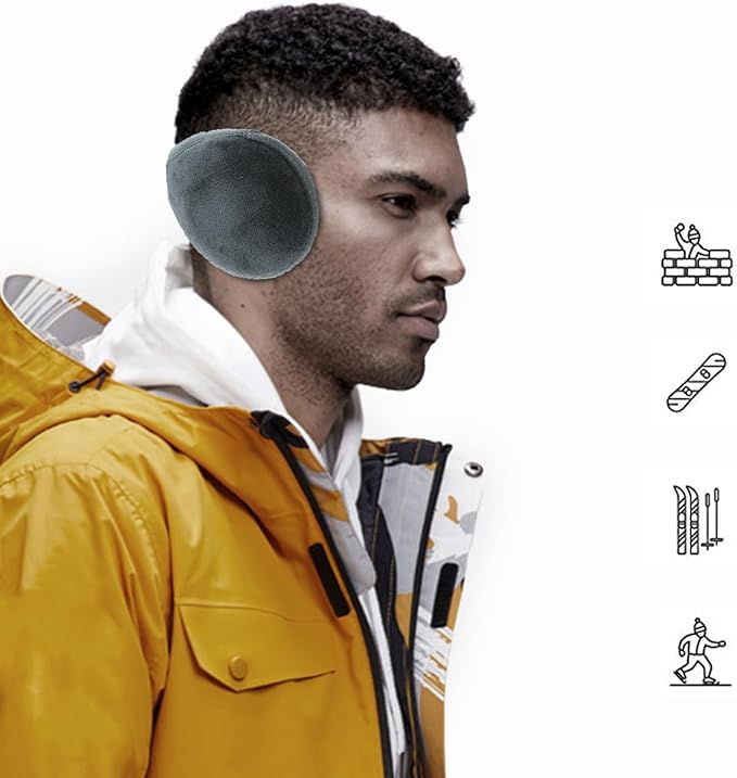 Unisex Fleece Ear Warmers - Winter Earmuffs for Men & Women