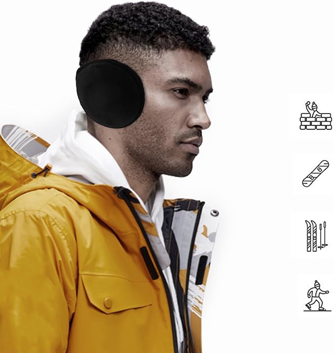 Unisex Fleece Ear Warmers - Winter Earmuffs for Men & Women