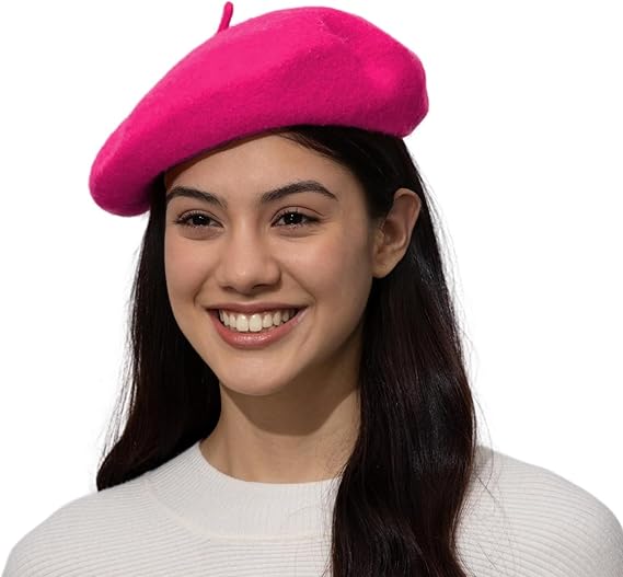 Classic Wool Beret - French Painter Hat for Women & Men, Winter Warm Unisex
