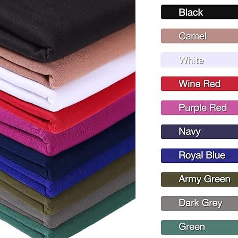 Stretchy Jersey Head Wraps - Breathable Turban Scarves & Headbands for Women