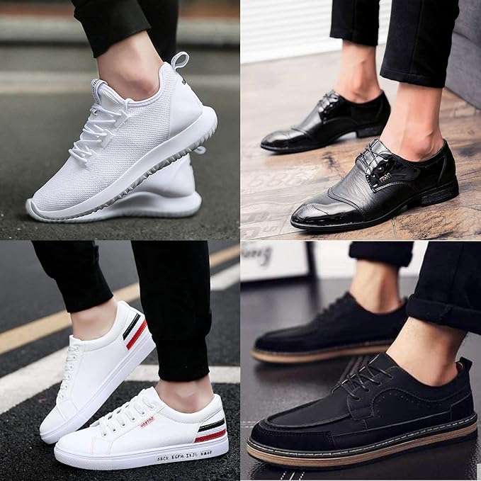 Men's No Show Socks 6-Pack - Breathable Cotton Low Cut Invisible Liner Socks with Non-Slip Grips for Sneakers, Loafers & Dress Shoes