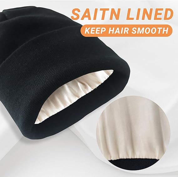 Unisex Winter Beanie Hats for Men & Women - Stretchy Knit Skull Cap, Soft Warm Fleece Lined Cold Weather Hat for Outdoor Activities