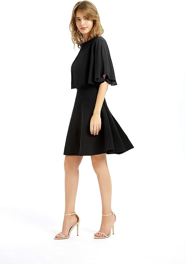 Women's Chiffon Shawl Wrap – Lightweight Wedding Cover Up, Evening Dress Bolero, Flapper Cape – Elegant for Parties & Special Occasions