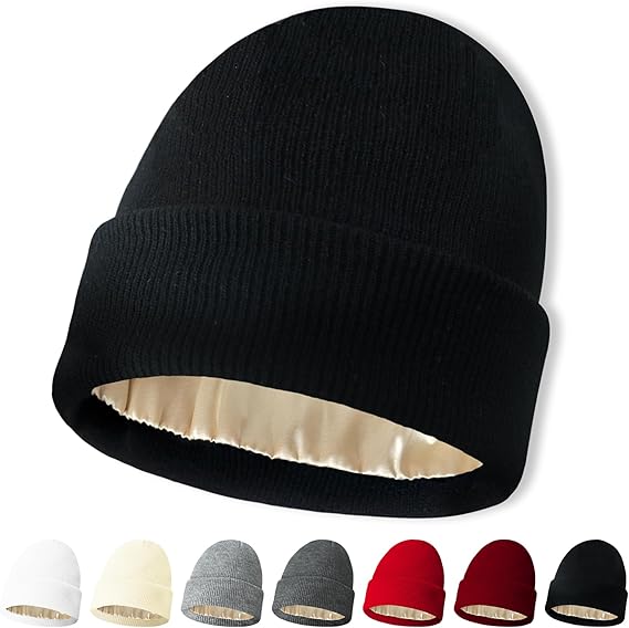 Unisex Winter Beanie Hats for Men & Women - Stretchy Knit Skull Cap, Soft Warm Fleece Lined Cold Weather Hat for Outdoor Activities