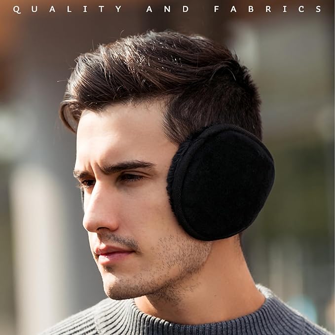 Unisex Polar Fleece Earmuffs - Adjustable Windproof Ear Warmers for Skiing & Running