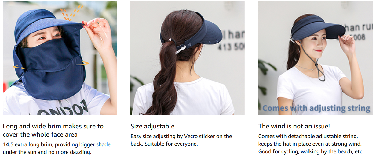 Wide Brim Sun Hat – Multifunctional UPF 50 Protection Bucket Fishing Hat Cap