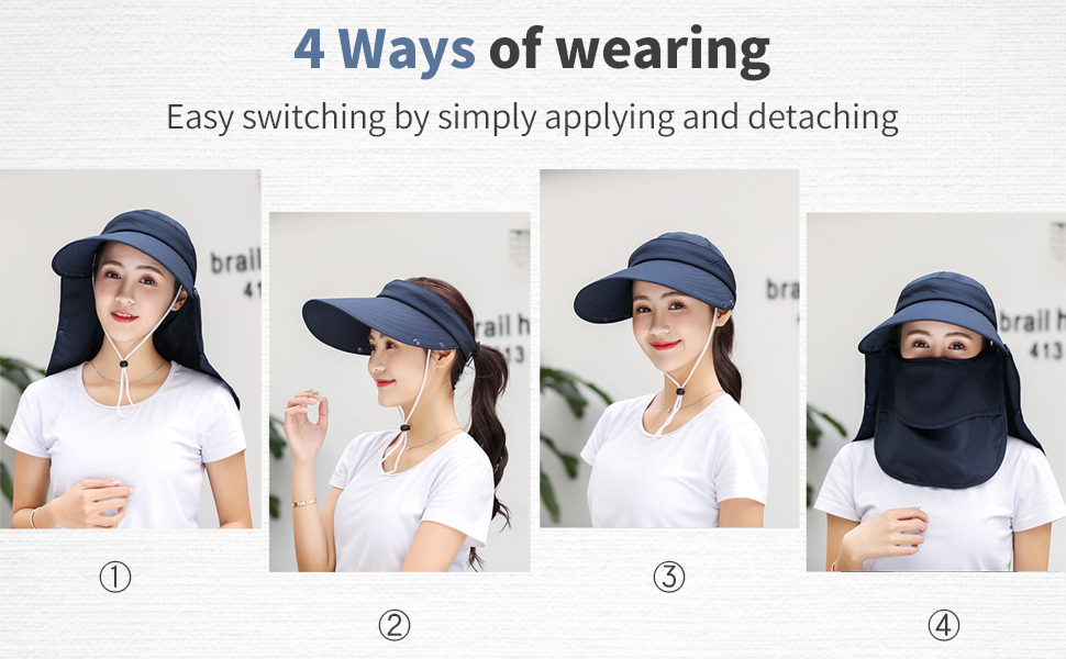 Wide Brim Sun Hat – Multifunctional UPF 50 Protection Bucket Fishing Hat Cap