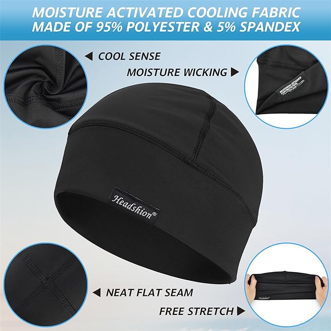 2 Pack Cooling Skull Caps for Men Women