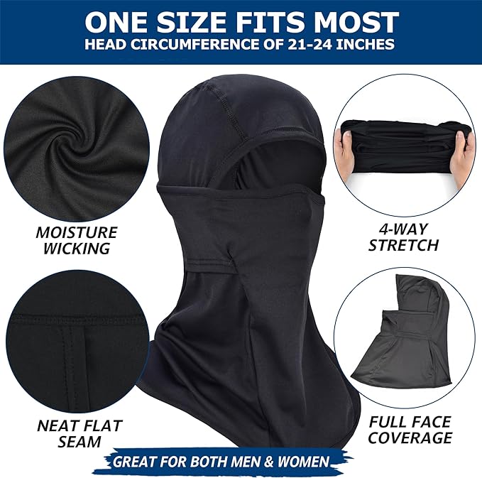 2 Pack Cooling Balaclava Face Mask Men Women Summer