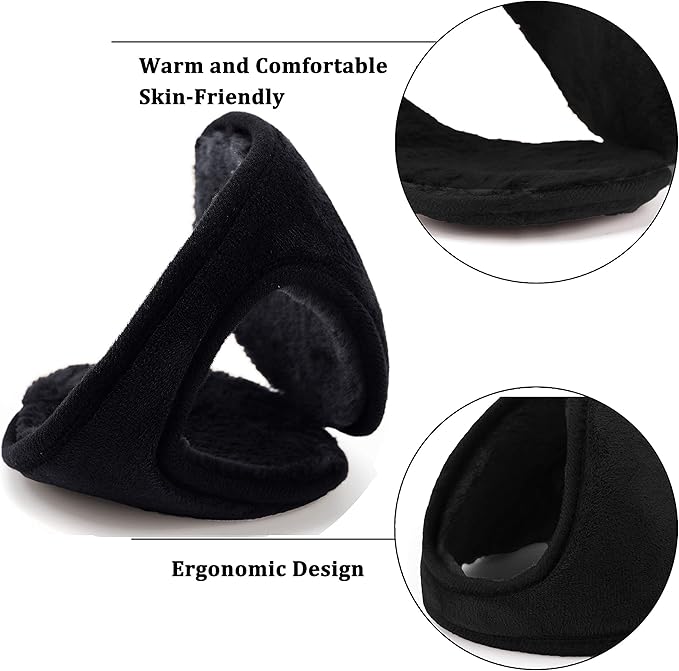 Unisex Fleece Ear Warmers - Winter Earmuffs for Men & Women
