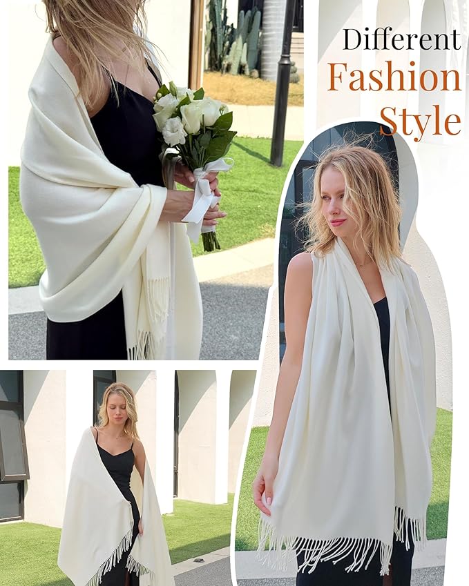 Pashmina Shawl Wraps Cashmere Feel Blanket Scarves Fashion Scarf for Women Evening Wedding Bridesmaid Gifts