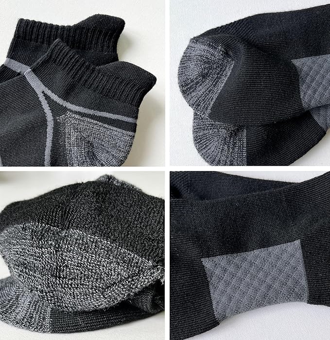 Men's Performance Athletic Socks 5-Pack - Cushioned Running Socks with Moisture-Wicking & Anti-Blister Technology