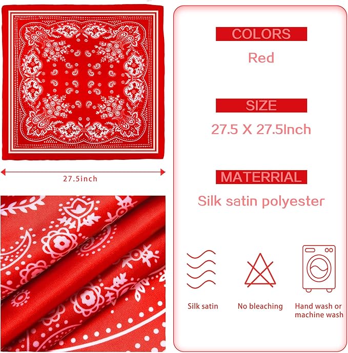 Satin Square Scarf for Women & Girls - Luxe Silk-Like Head Wrap & Hair Bandana, Stylish Versatile Headscarf