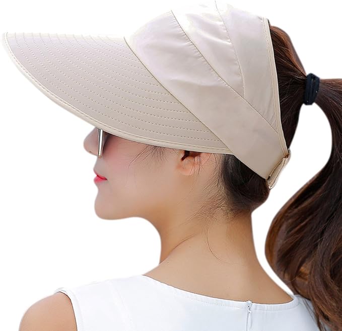 Sun Hats for Women Wide Brim UV Protection Sun Hat Summer Beach Packable Visor