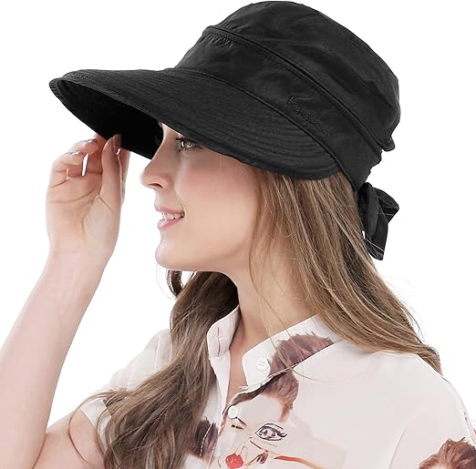 Wide Large Brim Sun Hat Summer UV Protection Thin Hat 2 in 1 Beach Sun Hat