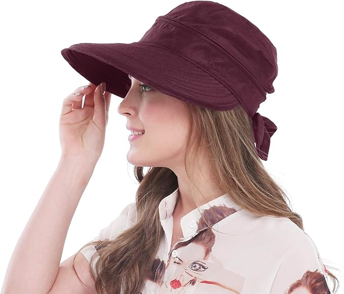 Wide Large Brim Sun Hat Summer UV Protection Thin Hat 2 in 1 Beach Sun Hat