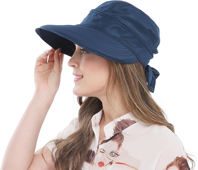 Wide Large Brim Sun Hat Summer UV Protection Thin Hat 2 in 1 Beach Sun Hat