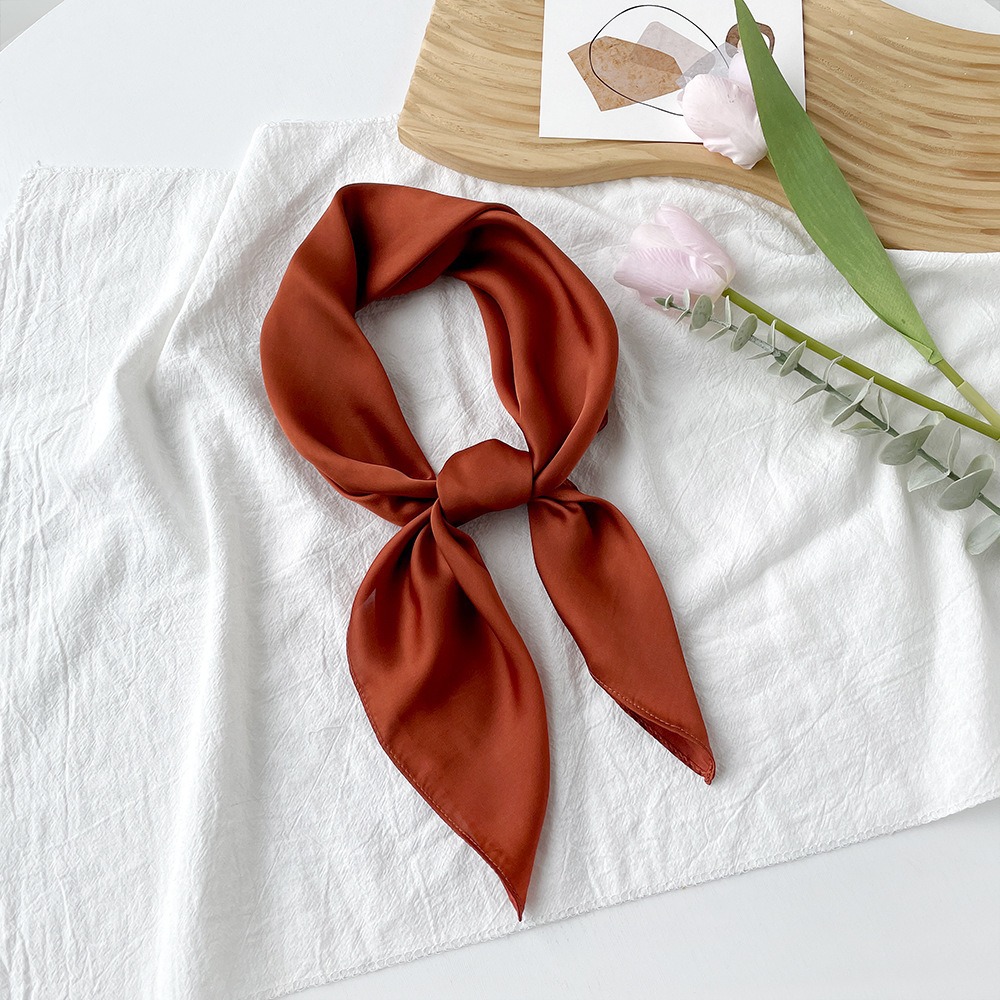 35" Square Silk-Like Scarf for Women - Luxe Hair Wrap & Nighttime Sleep Scarf, Soft Fashion Head Cover for Styling & Protection