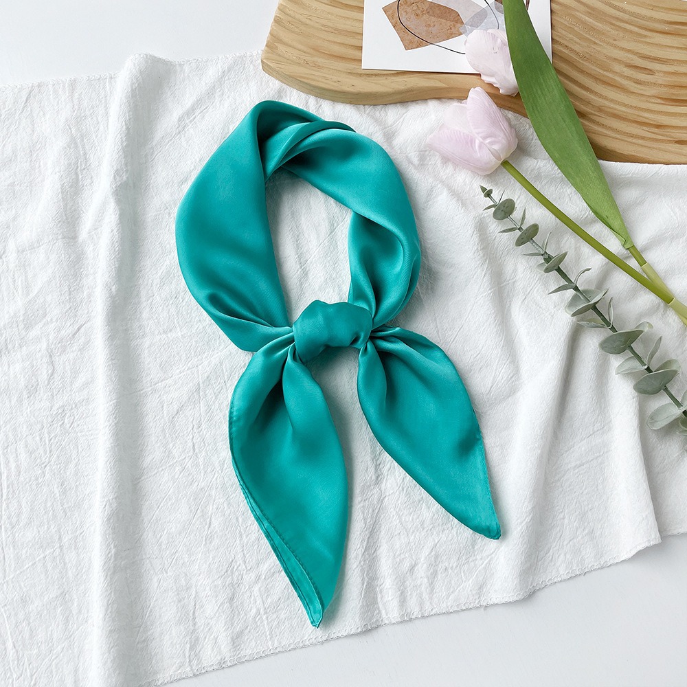 35" Square Silk-Like Scarf for Women - Luxe Hair Wrap & Nighttime Sleep Scarf, Soft Fashion Head Cover for Styling & Protection