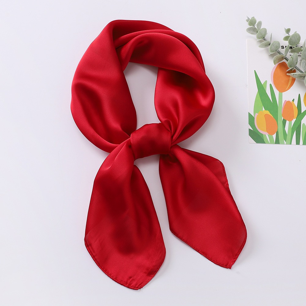 35" Square Silk-Like Scarf for Women - Luxe Hair Wrap & Nighttime Sleep Scarf, Soft Fashion Head Cover for Styling & Protection