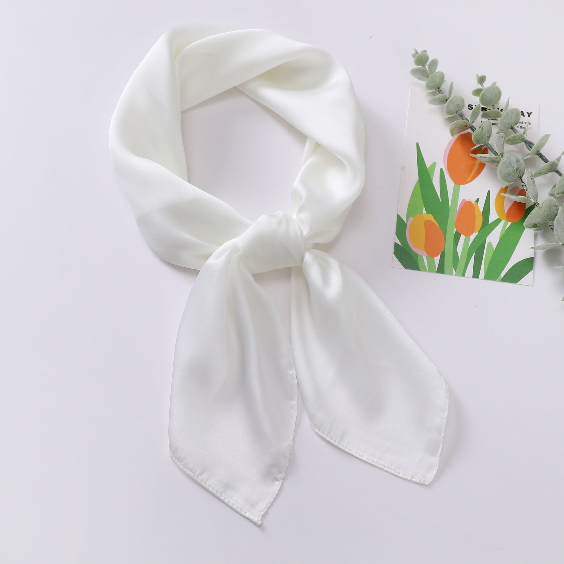 35" Square Silk-Like Scarf for Women - Luxe Hair Wrap & Nighttime Sleep Scarf, Soft Fashion Head Cover for Styling & Protection