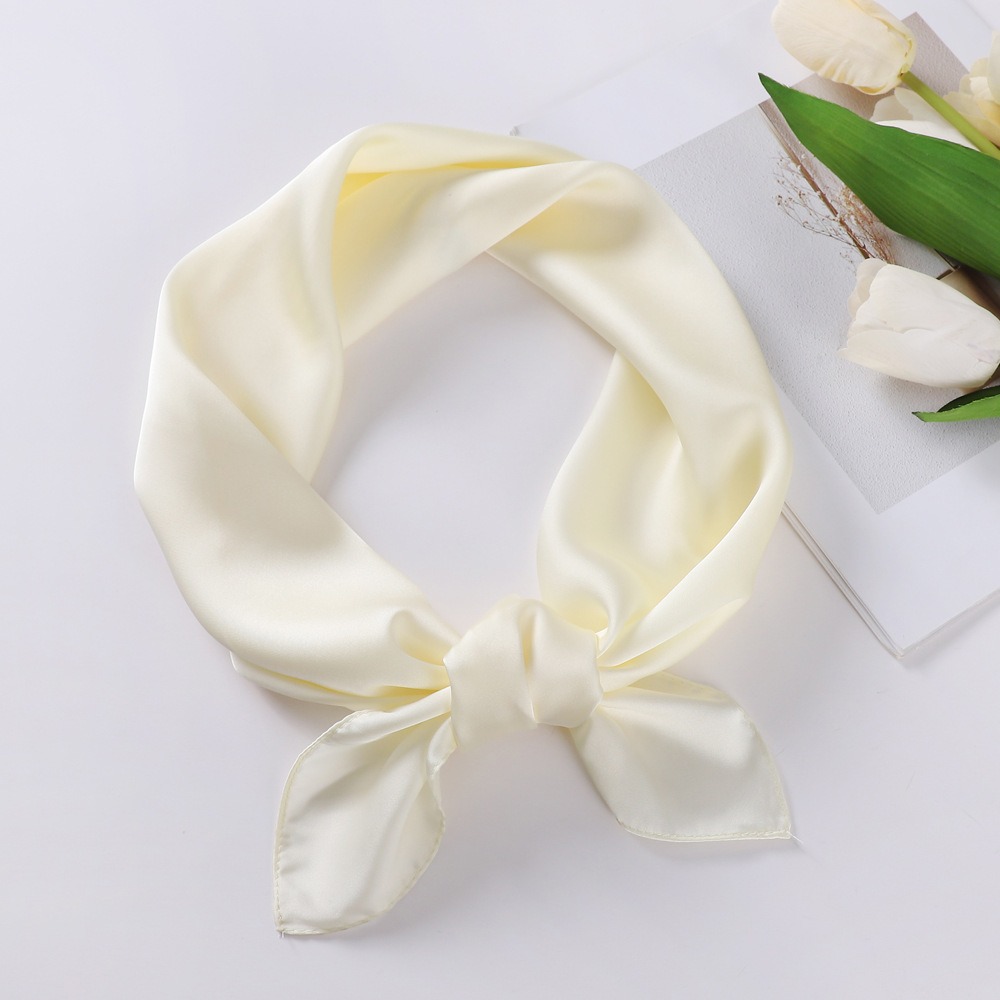 35" Square Silk-Like Scarf for Women - Luxe Hair Wrap & Nighttime Sleep Scarf, Soft Fashion Head Cover for Styling & Protection