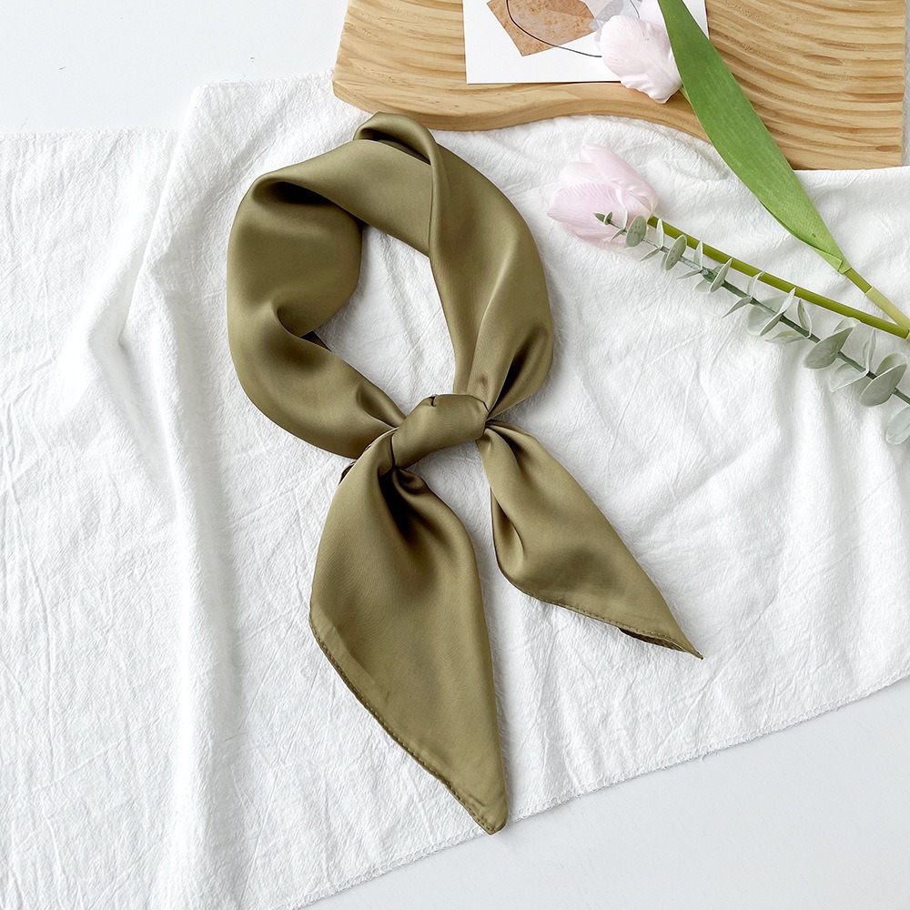 35" Square Silk-Like Scarf for Women - Luxe Hair Wrap & Nighttime Sleep Scarf, Soft Fashion Head Cover for Styling & Protection