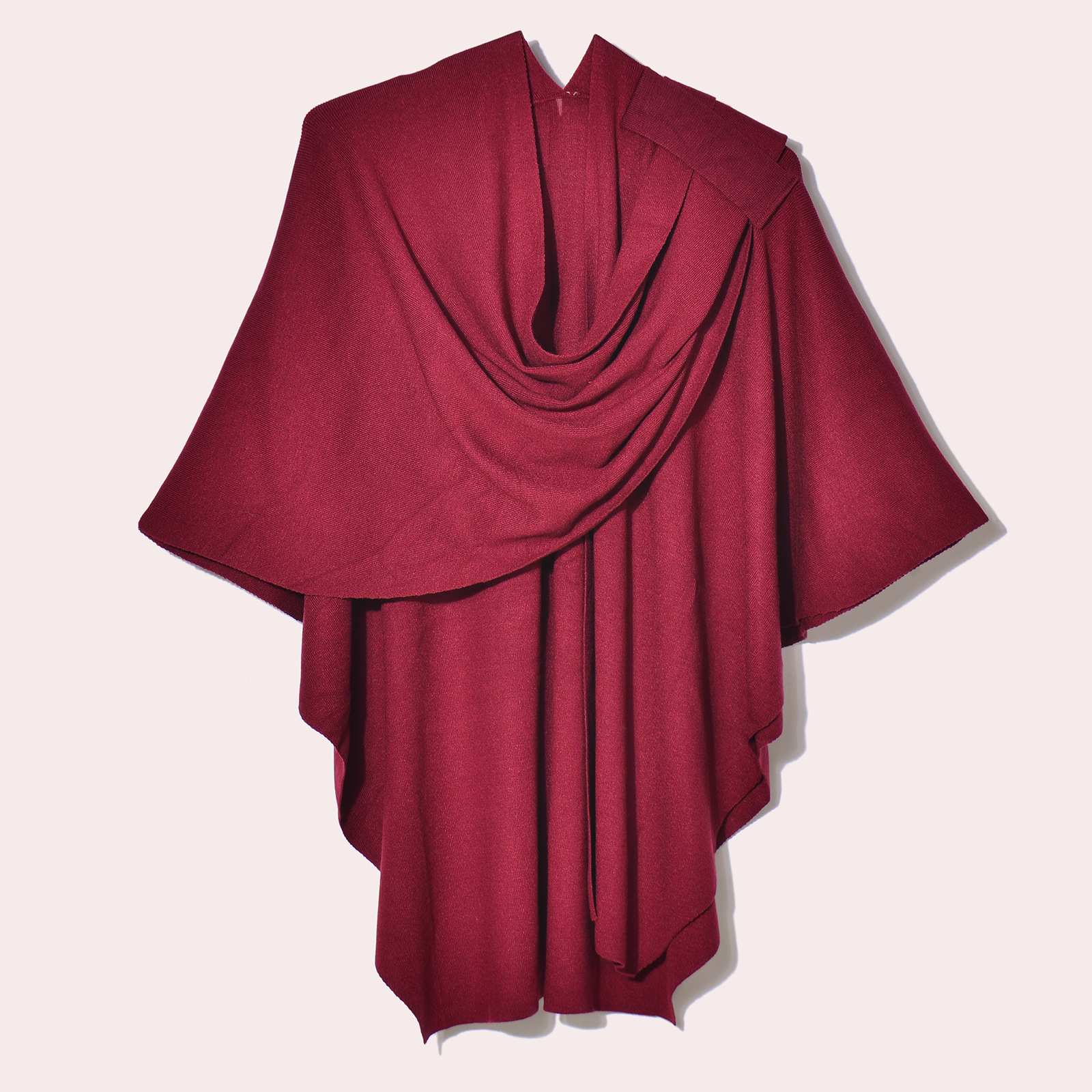 Elegant Knitted Poncho Wrap for Women – Cross Front Cape Sweater Topper, Cozy Winter Shawl for Fall & Winter, Oversized Soft Cardigan Alternative