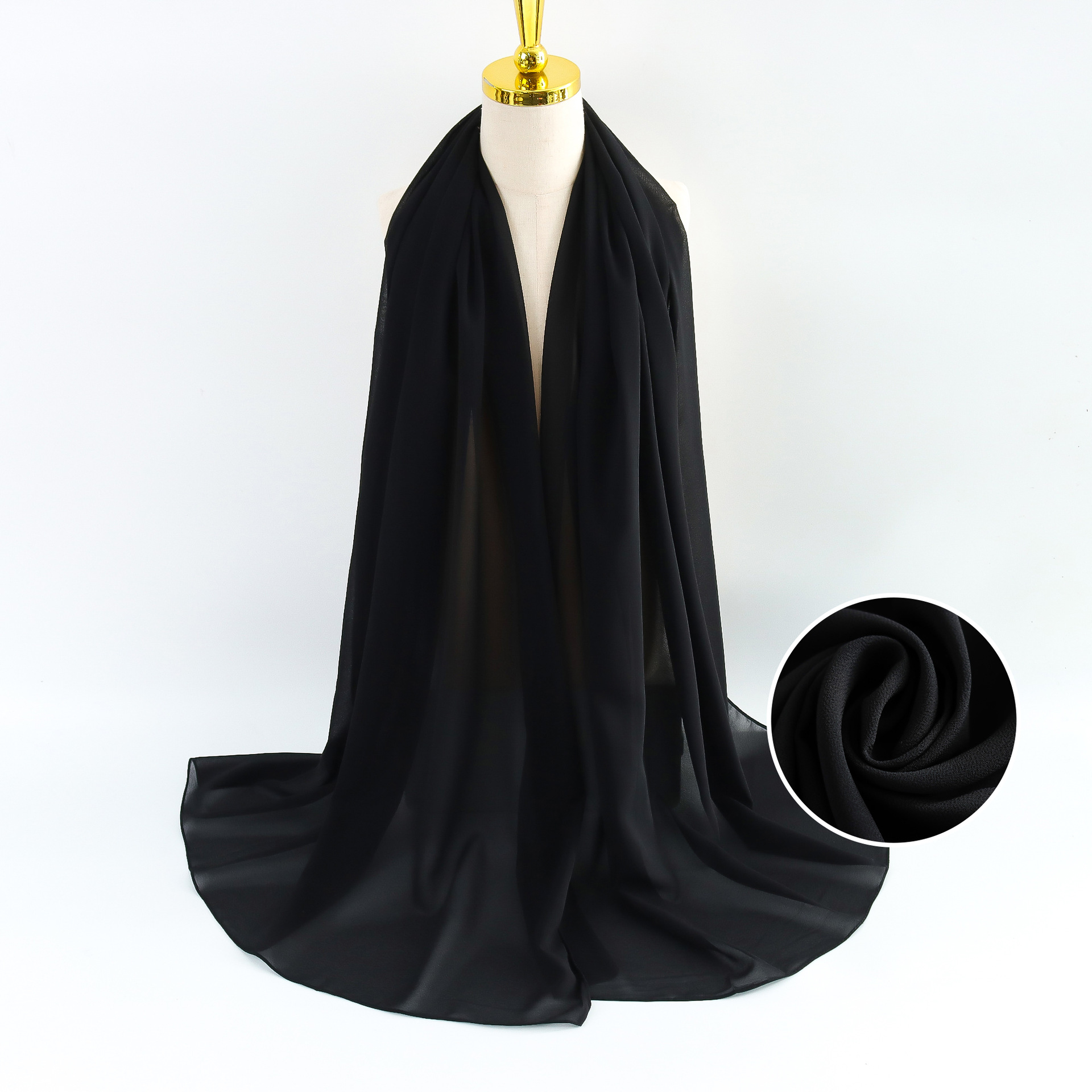 Premium Lightweight Chiffon Hijab Scarf – Soft Muslim Headscarf & Shawl Wrap for Women, Breathable Elegant Prayer Cover, Versatile Solid Color Hijab for Daily Wear