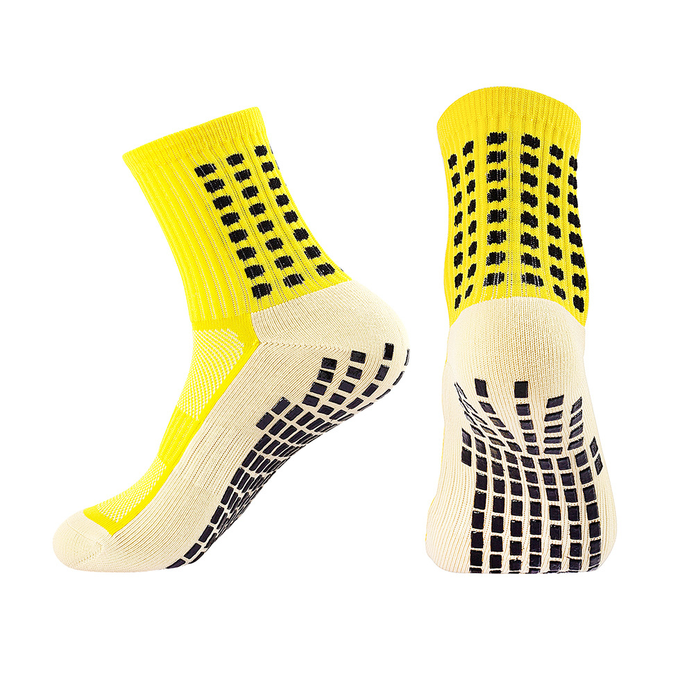 4-Pair Non-Slip Grip Socks for Men & Women - Football, Basketball, Soccer Sports Socks with Anti-Skid Technology