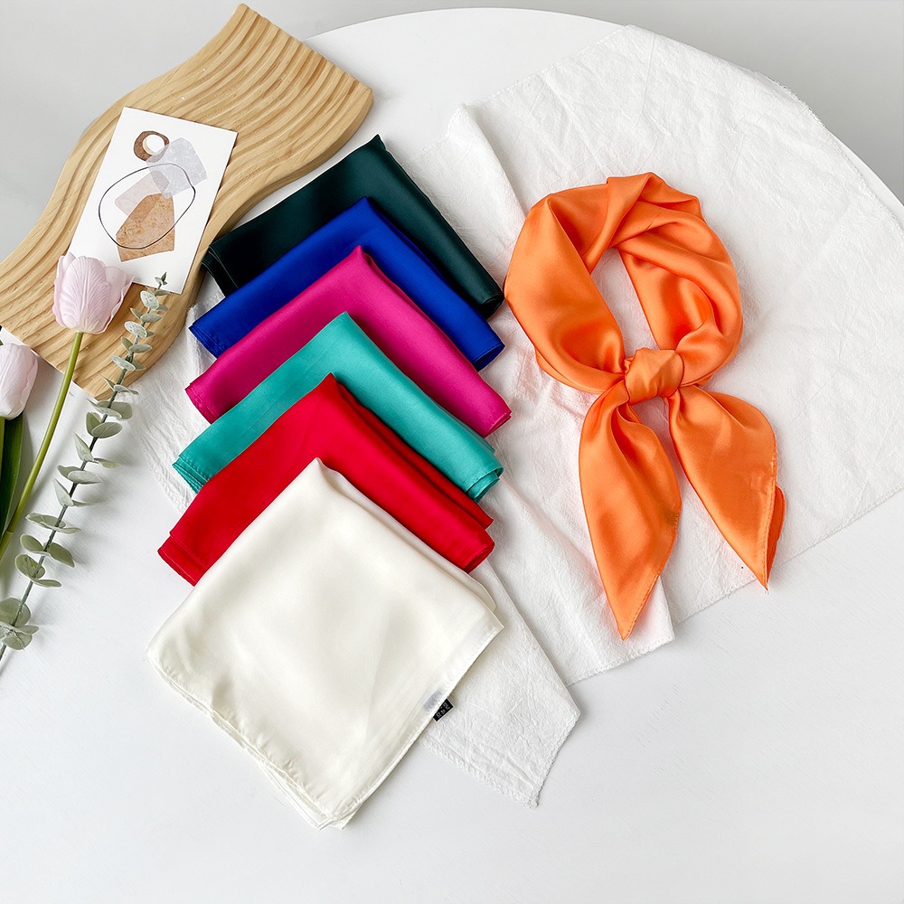 35" Square Silk-Like Scarf for Women - Luxe Hair Wrap & Nighttime Sleep Scarf, Soft Fashion Head Cover for Styling & Protection