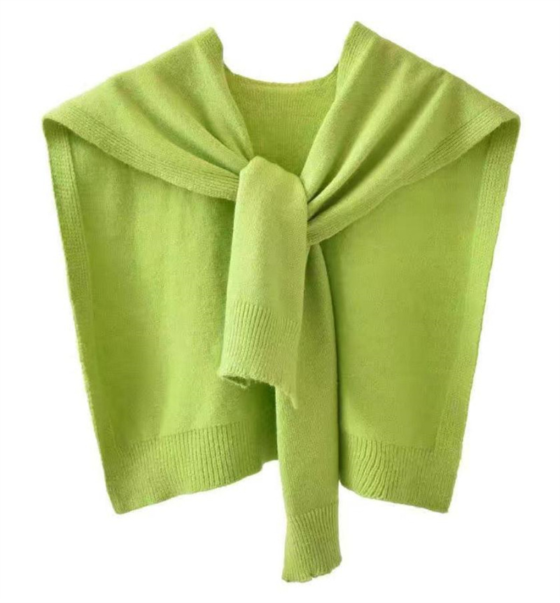 Women's Knitted Sweater Wrap - Versatile Knotted Shawl & Fashionable Cape Scarf for Travel, Casual & Office Wear