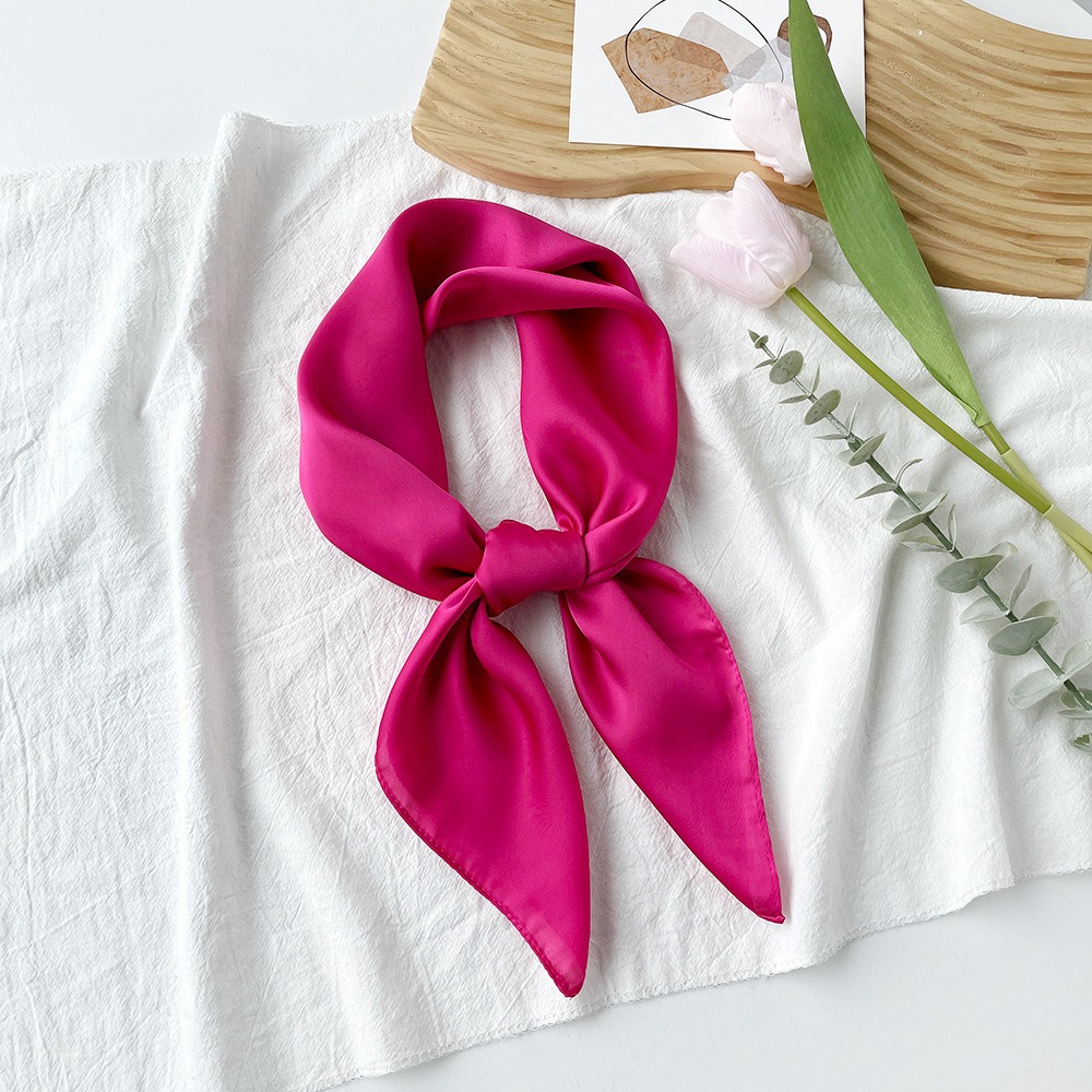 35" Square Silk-Like Scarf for Women - Luxe Hair Wrap & Nighttime Sleep Scarf, Soft Fashion Head Cover for Styling & Protection