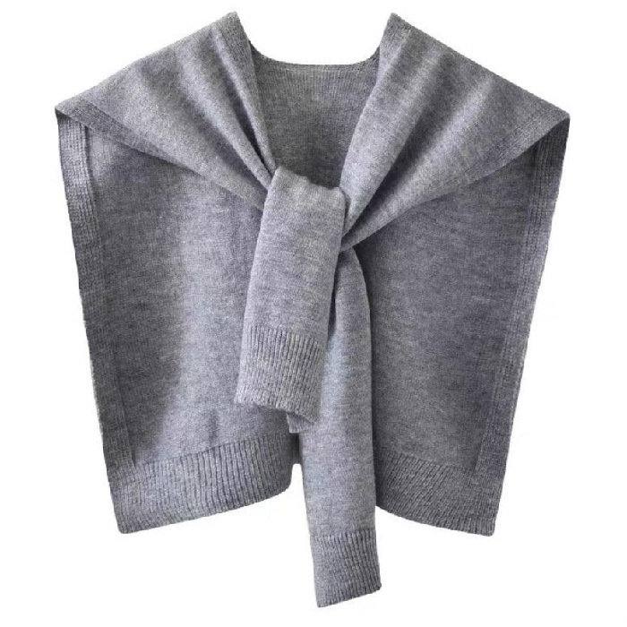 Women's Knitted Sweater Wrap - Versatile Knotted Shawl & Fashionable Cape Scarf for Travel, Casual & Office Wear