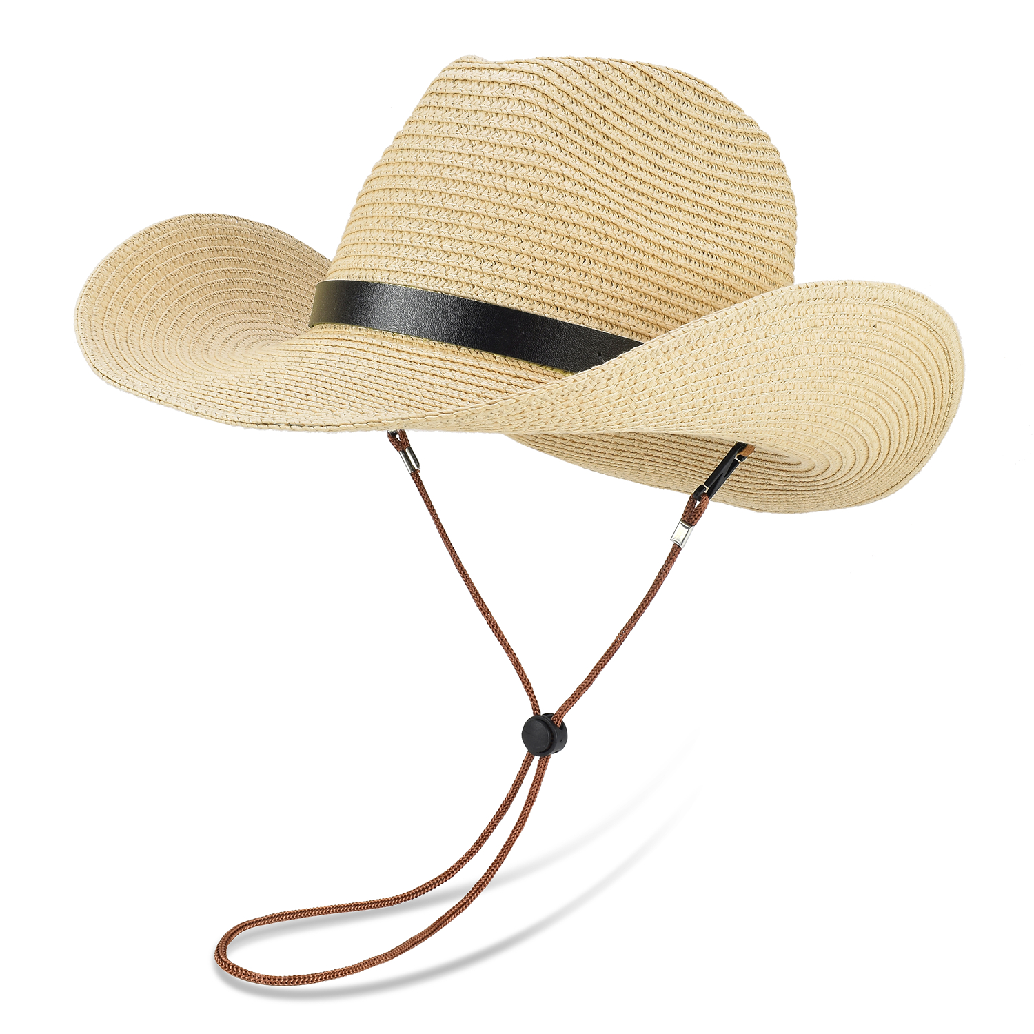 Straw Cowboy Hat, Packable Straw Visor