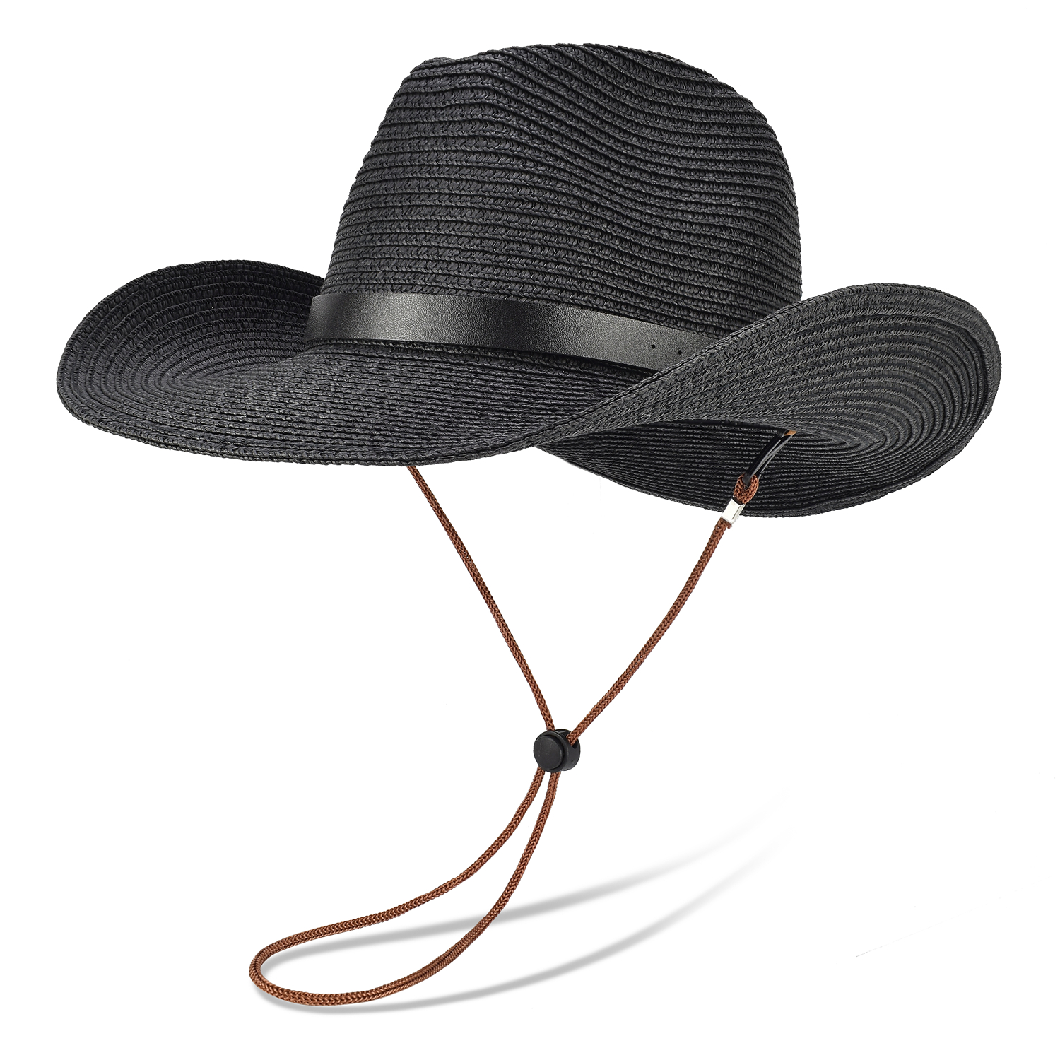 Straw Cowboy Hat, Packable Straw Visor